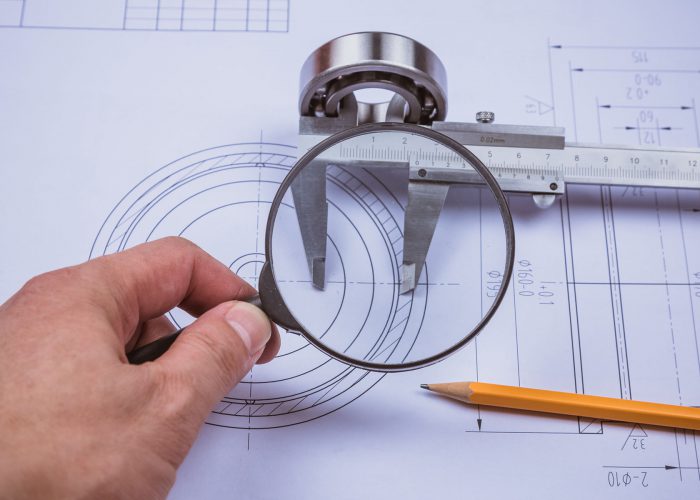 tools and mechanisms detail on the background of technical drawings